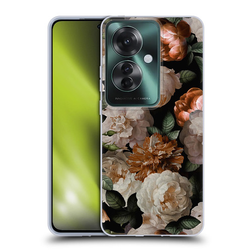 UtArt Antique Flowers Carnations And Garden Roses Soft Gel Case for OPPO Reno11 F 5G / F25 Pro 5G