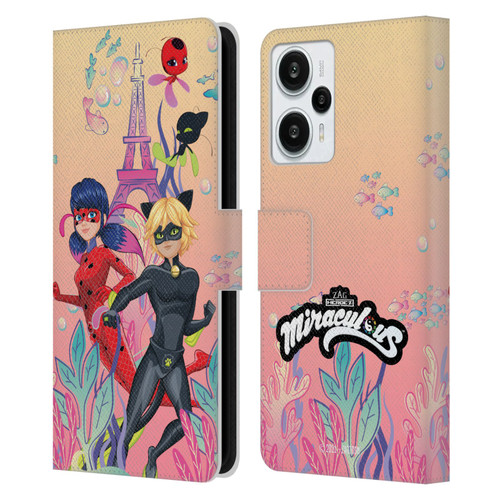 Miraculous Tales of Ladybug & Cat Noir Aqua Ladybug Aqua Power Leather Book Wallet Case Cover For Xiaomi Redmi Note 12T