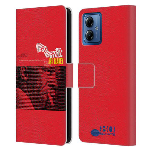 Blue Note Records Albums Art Blakey Indestructible Leather Book Wallet Case Cover For Motorola Moto G14
