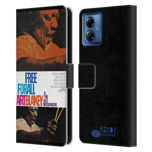 Blue Note Records Albums Art Blakey Free For All Leather Book Wallet Case Cover For Motorola Moto G14