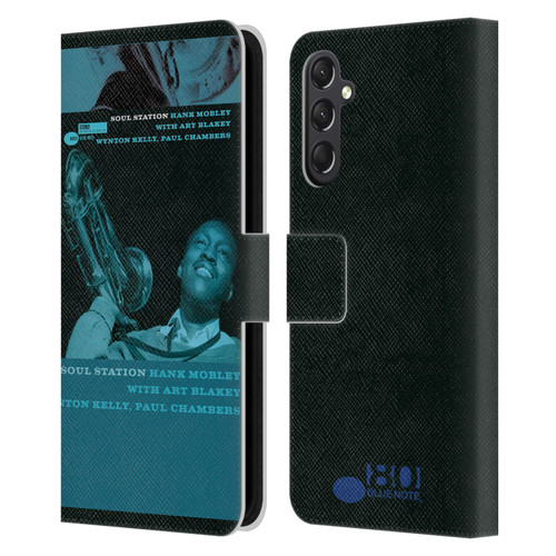 Blue Note Records Albums Hunk Mobley Soul Station Leather Book Wallet Case Cover For Samsung Galaxy A24 4G / M34 5G