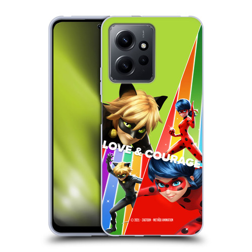 Miraculous Tales of Ladybug & Cat Noir Graphics Love & Courage Soft Gel Case for Xiaomi Redmi Note 12 4G