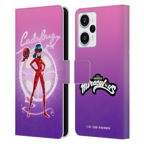 Miraculous Tales of Ladybug & Cat Noir Graphics Ladybug Leather Book Wallet Case Cover For Xiaomi Redmi Note 12T