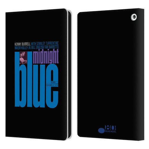 Blue Note Records Albums 2 Kenny Burell Midnight Blue Leather Book Wallet Case Cover For Amazon Fire HD 8/Fire HD 8 Plus 2020