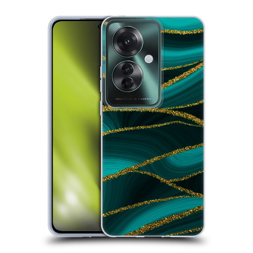 UtArt Malachite Emerald Turquoise Shimmers Soft Gel Case for OPPO Reno11 F 5G / F25 Pro 5G