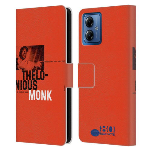 Blue Note Records Albums 2 Thelonious Monk Leather Book Wallet Case Cover For Motorola Moto G14