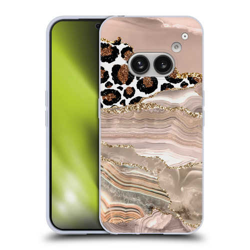 UtArt Wild Cat Marble Cheetah Waves Soft Gel Case for Nothing Phone (2a)