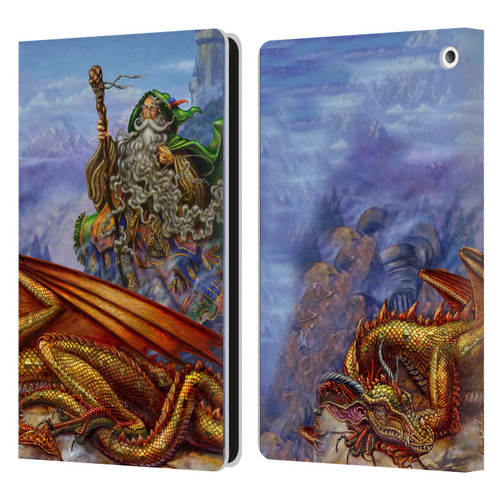 Myles Pinkney Mythical Dragonlands Leather Book Wallet Case Cover For Amazon Fire HD 8/Fire HD 8 Plus 2020