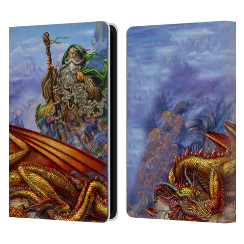 Myles Pinkney Mythical Dragonlands Leather Book Wallet Case Cover For Amazon Kindle Paperwhite 5 (2021)