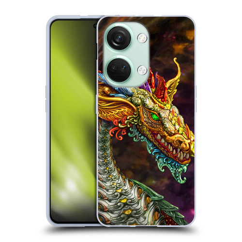 Myles Pinkney Mythical Silver Dragon Soft Gel Case for OnePlus Nord 3 5G