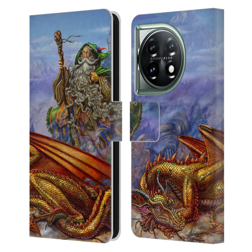 Myles Pinkney Mythical Dragonlands Leather Book Wallet Case Cover For OnePlus 11 5G