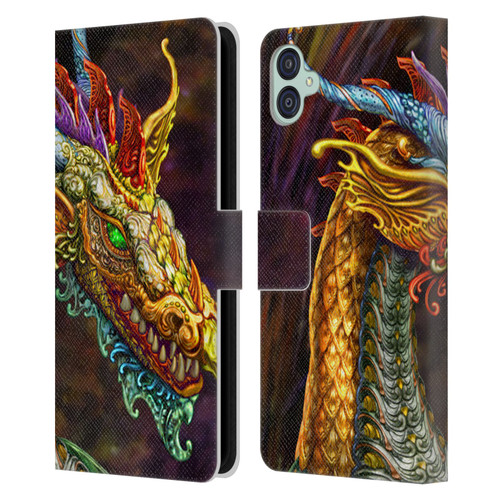 Myles Pinkney Mythical Silver Dragon Leather Book Wallet Case Cover For Samsung Galaxy M04 5G / A04e