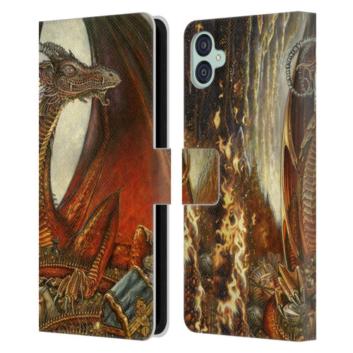 Myles Pinkney Mythical Treasure Dragon Leather Book Wallet Case Cover For Samsung Galaxy M04 5G / A04e