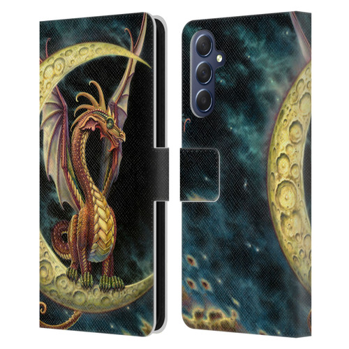 Myles Pinkney Mythical Moon Dragon Leather Book Wallet Case Cover For Samsung Galaxy M54 5G