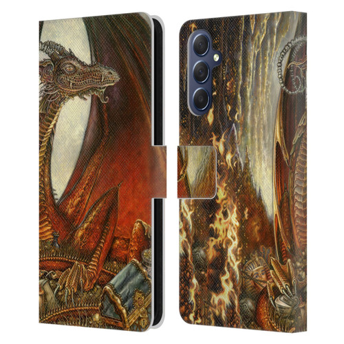 Myles Pinkney Mythical Treasure Dragon Leather Book Wallet Case Cover For Samsung Galaxy M54 5G