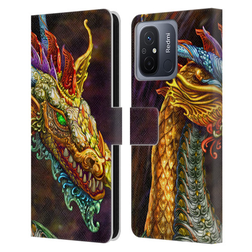Myles Pinkney Mythical Silver Dragon Leather Book Wallet Case Cover For Xiaomi Redmi 12C