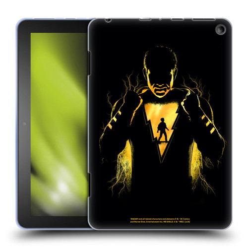 Shazam! 2019 Movie Character Art Lightning Silhouette Soft Gel Case for Amazon Fire HD 8/Fire HD 8 Plus 2020