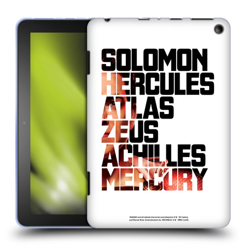 Shazam! 2019 Movie Character Art Typography 2 Soft Gel Case for Amazon Fire HD 8/Fire HD 8 Plus 2020