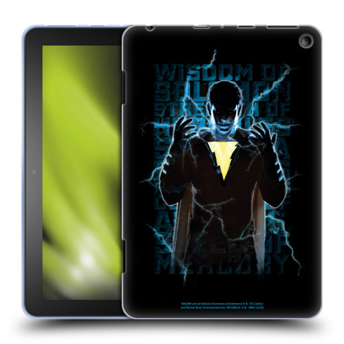 Shazam! 2019 Movie Character Art Lightning Typography Soft Gel Case for Amazon Fire HD 8/Fire HD 8 Plus 2020