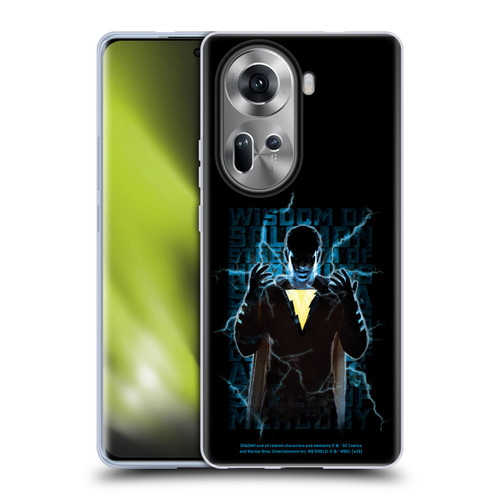 Shazam! 2019 Movie Character Art Lightning Typography Soft Gel Case for OPPO Reno11