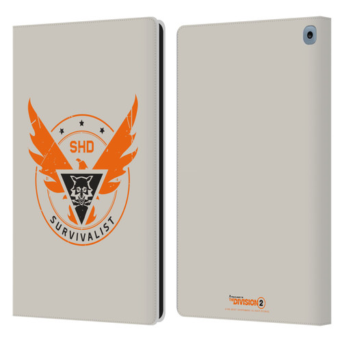 Tom Clancy's The Division 2 Logo Art Survivalist Leather Book Wallet Case Cover For Amazon Fire HD 10 / Plus 2021