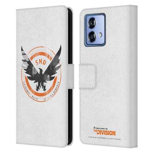 Tom Clancy's The Division Key Art Logo White Leather Book Wallet Case Cover For Motorola Moto G84 5G