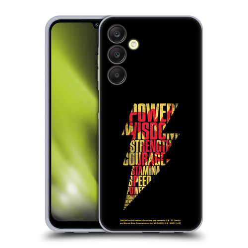 Shazam! 2019 Movie Logos Distressed Look Lightning Soft Gel Case for Samsung Galaxy A25 5G