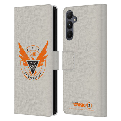 Tom Clancy's The Division 2 Logo Art Survivalist Leather Book Wallet Case Cover For Samsung Galaxy A05s