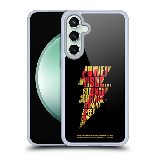Shazam! 2019 Movie Logos Distressed Look Lightning Soft Gel Case for Samsung Galaxy S23 FE 5G