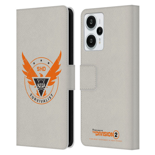 Tom Clancy's The Division 2 Logo Art Survivalist Leather Book Wallet Case Cover For Xiaomi Redmi Note 12T