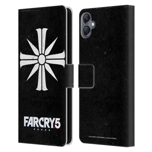 Far Cry 5 Key Art And Logo Distressed Look Cult Emblem Leather Book Wallet Case Cover For Samsung Galaxy A05