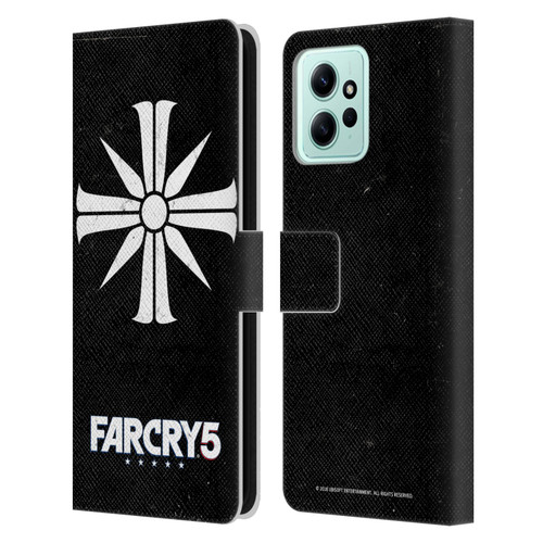 Far Cry 5 Key Art And Logo Distressed Look Cult Emblem Leather Book Wallet Case Cover For Xiaomi Redmi 12
