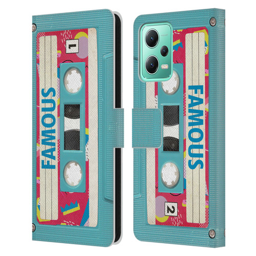 BROS Vintage Cassette Tapes When Will I Be Famous Leather Book Wallet Case Cover For Xiaomi Redmi Note 12 5G