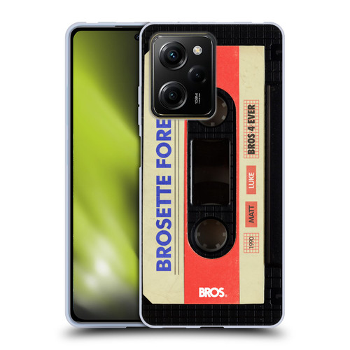 BROS Vintage Cassette Tapes Brosette Forever Soft Gel Case for Xiaomi Redmi Note 12 Pro 5G