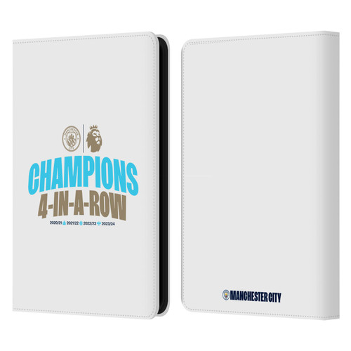 Manchester City Man City FC 2024 Premier League Champions 4 In A Row Light Leather Book Wallet Case Cover For Amazon Kindle 11th Gen 6in 2022