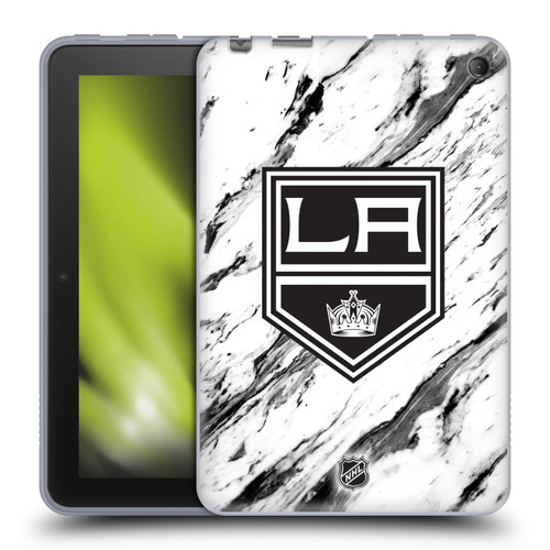 NHL Los Angeles Kings Marble Soft Gel Case for Amazon Fire 7 2022