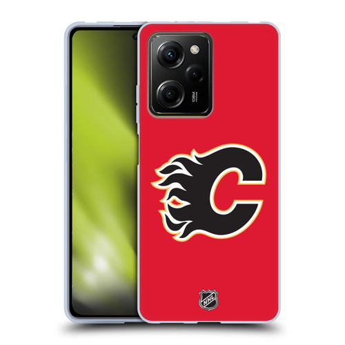 NHL Calgary Flames Plain Soft Gel Case for Xiaomi Redmi Note 12 Pro 5G