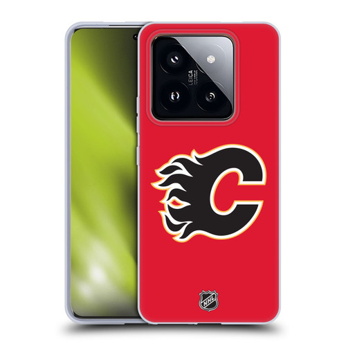 NHL Calgary Flames Plain Soft Gel Case for Xiaomi 14 Pro