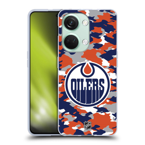 NHL Edmonton Oilers Camouflage Soft Gel Case for OnePlus Nord 3 5G