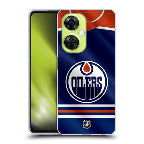 NHL Edmonton Oilers Jersey Soft Gel Case for OnePlus Nord CE 3 Lite 5G