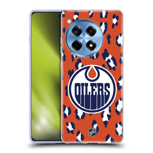 NHL Edmonton Oilers Leopard Pattern Soft Gel Case for OnePlus 12R