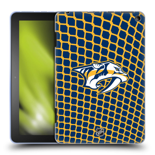 NHL Nashville Predators Net Pattern Soft Gel Case for Amazon Fire HD 8/Fire HD 8 Plus 2020