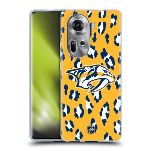 NHL Nashville Predators Leopard Pattern Soft Gel Case for OPPO Reno11