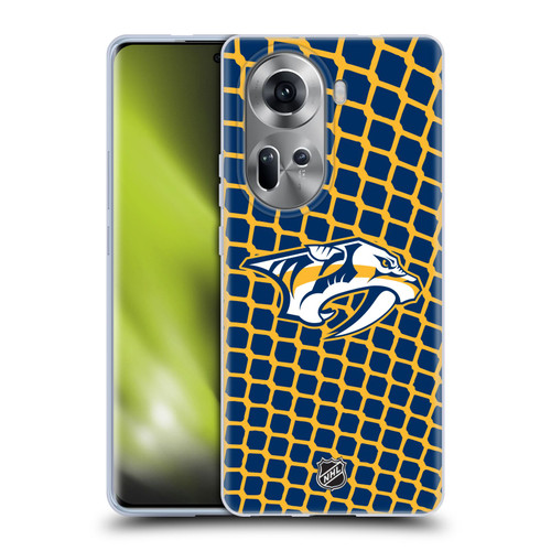 NHL Nashville Predators Net Pattern Soft Gel Case for OPPO Reno11