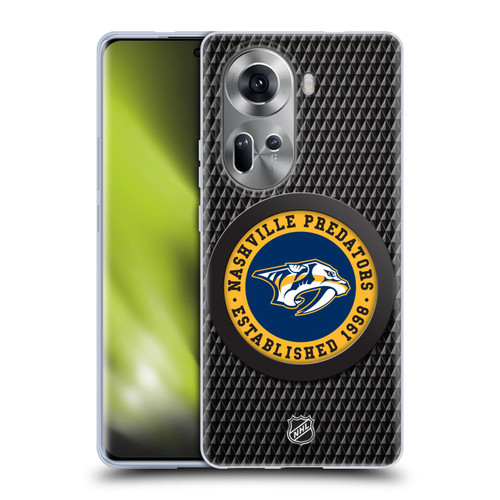 NHL Nashville Predators Puck Texture Soft Gel Case for OPPO Reno11