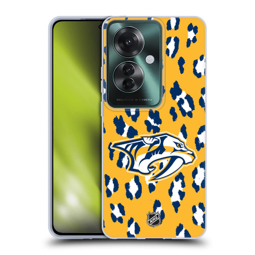 NHL Nashville Predators Leopard Patten Soft Gel Case for OPPO Reno11 F 5G / F25 Pro 5G