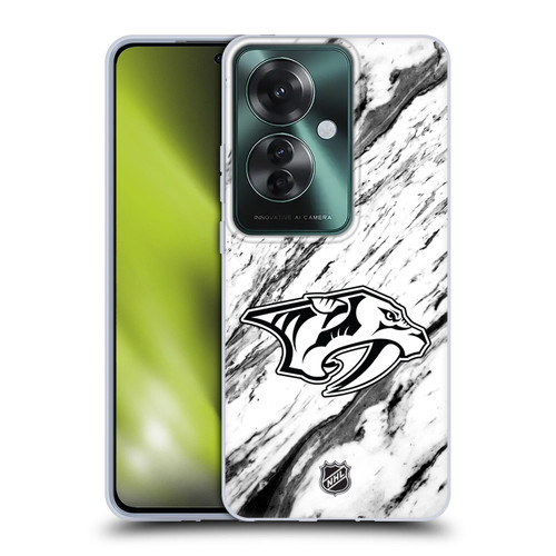 NHL Nashville Predators Marble Soft Gel Case for OPPO Reno11 F 5G / F25 Pro 5G