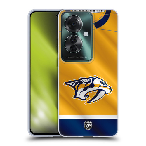 NHL Nashville Predators Jersey Soft Gel Case for OPPO Reno11 F 5G / F25 Pro 5G