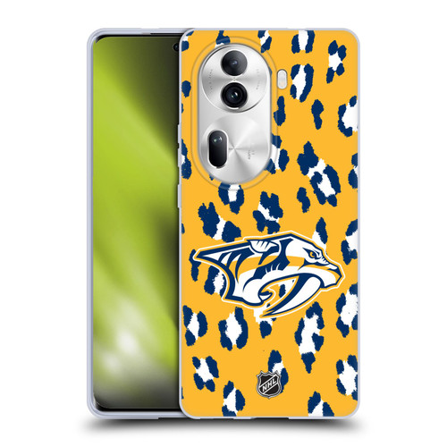NHL Nashville Predators Leopard Pattern Soft Gel Case for OPPO Reno11 Pro