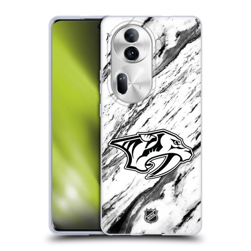 NHL Nashville Predators Marble Soft Gel Case for OPPO Reno11 Pro